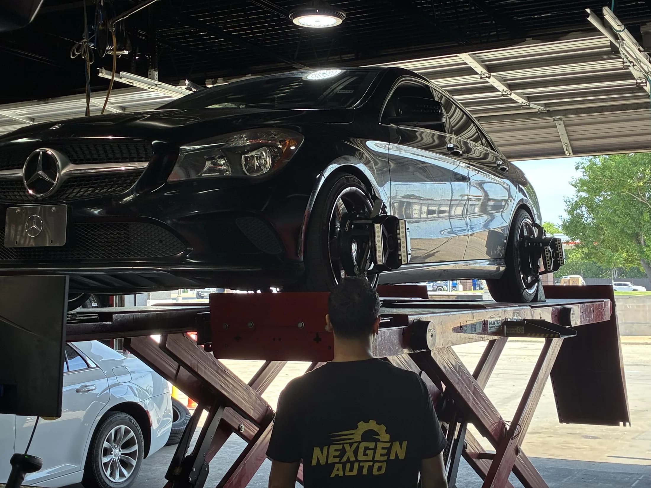 Inside NexGen Auto repair shop in Irving, TX